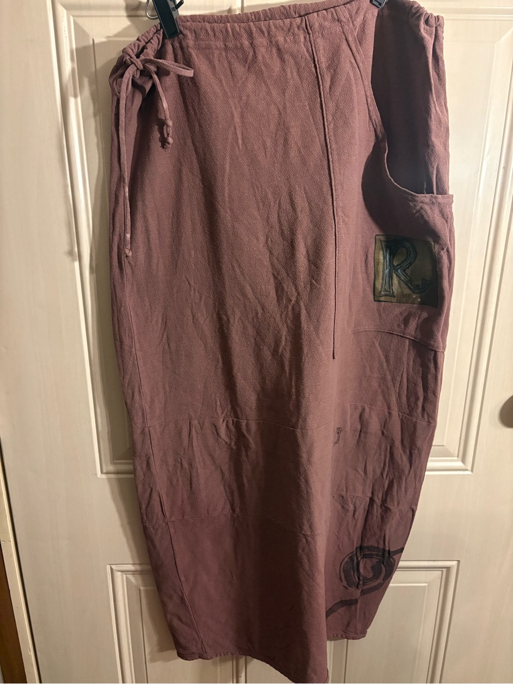 Blue Fish Mauve Maxi Skirt with Side Pocket Faded Boho Festival Hippie